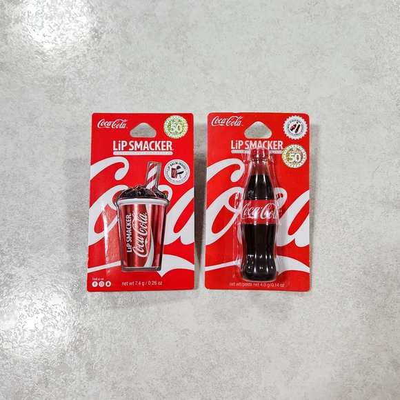 NWT 2 Pc Lip Smacker Coca Cola 50th Anniversary Lip Balm Set - Picture 4 of 7